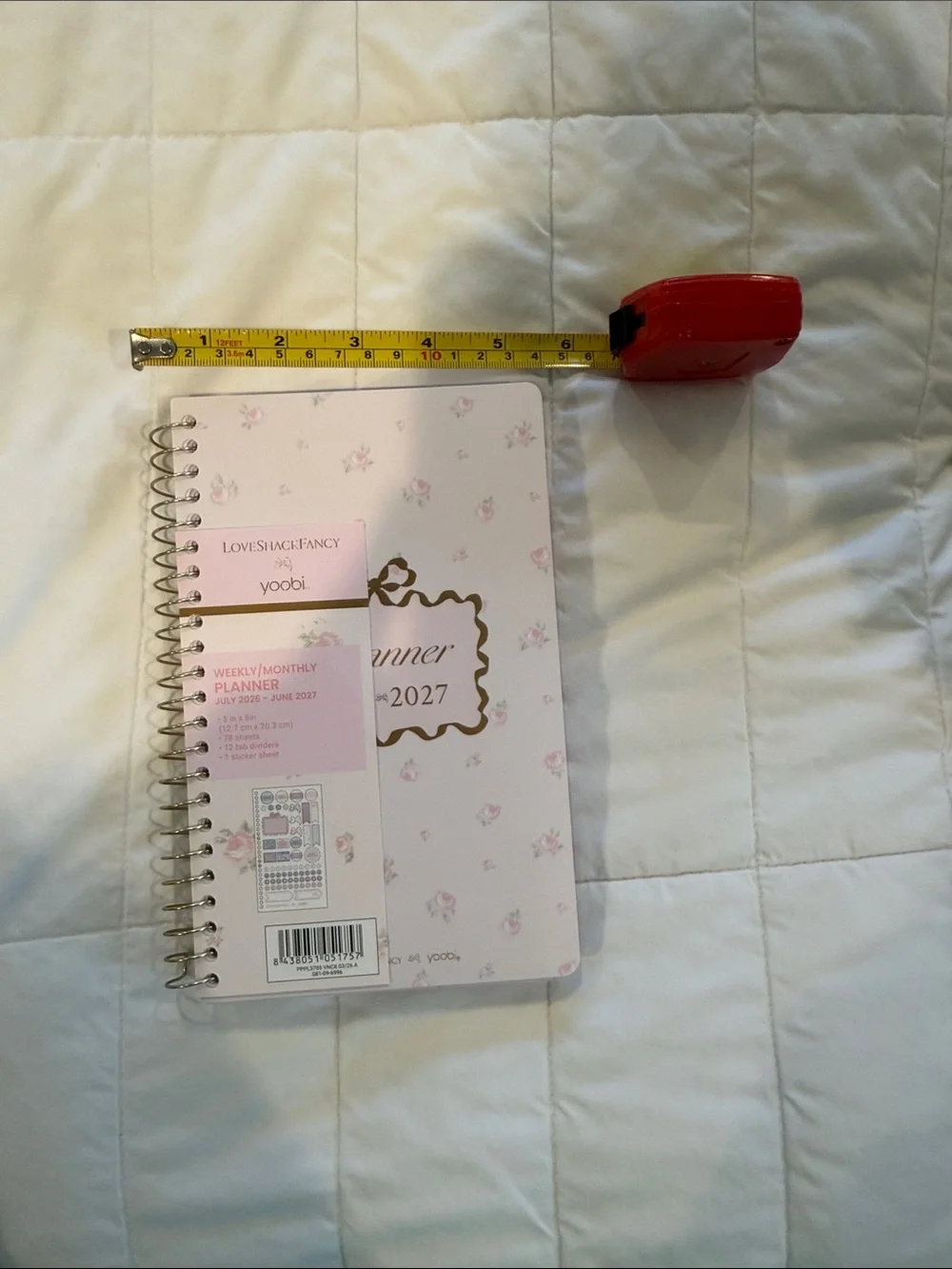 Target Love Shack Fancy Yoobi Pink Floral S Planner 2026-2027 with Gold Accents